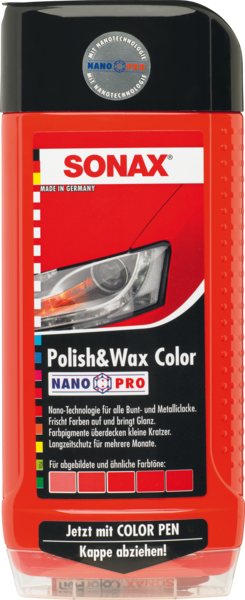 Sonax Polish & Wax Color rojo 